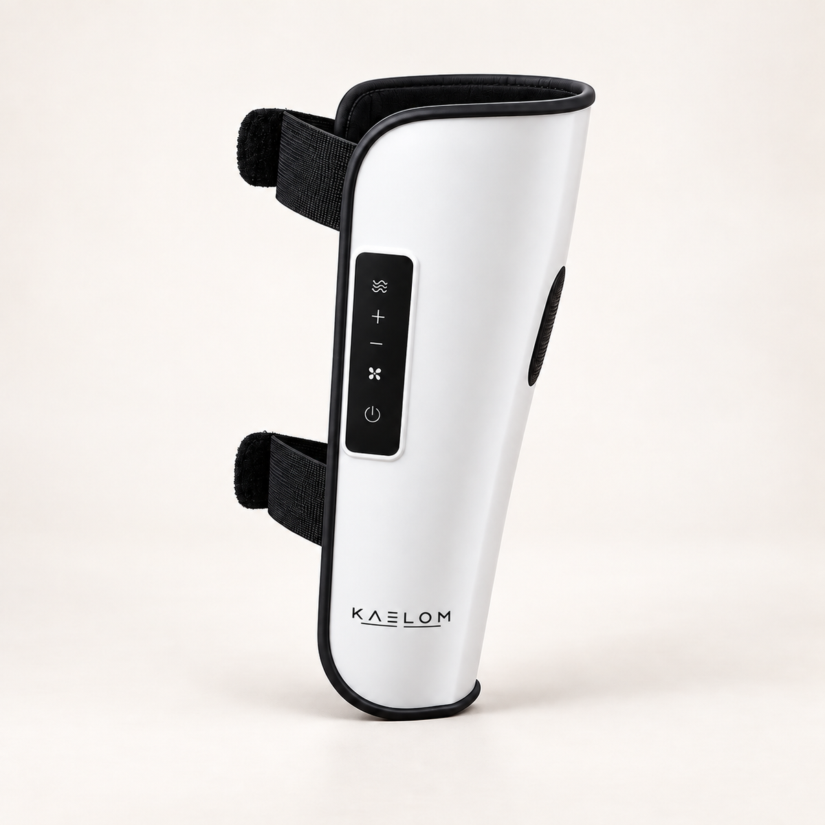 Kaelom heat, vibration and adjustable stimulation calf massager on a clean studio background
